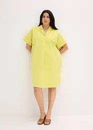 Wijde jurk van katoen met elegante plooi, bonprix