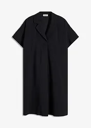 Wijde jurk van katoen met elegante plooi, bonprix