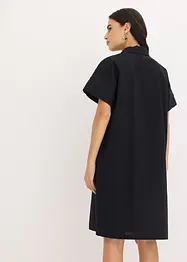 Wijde jurk van katoen met elegante plooi, bonprix