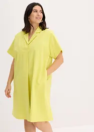 Wijde jurk van katoen met elegante plooi, bonprix