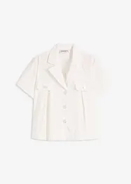 Korte popeline blouse van katoen met korte mouwen, bonprix