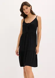 Jurk met spaghettibandjes en knoopdetail, bonprix