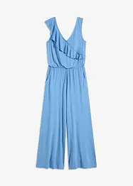 Jersey jumpsuit met volants, bonprix