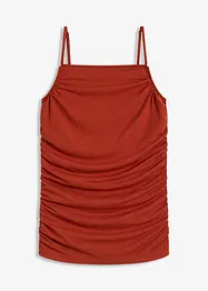 Spaghetti top met plooitjes, bonprix