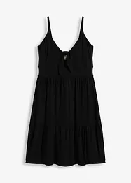 Jurk met spaghettibandjes en knoopdetail, bonprix