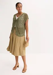 Ajour gebreid vest met viscose, bonprix
