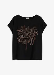 Katoenen shirt met studs applicatie, bonprix