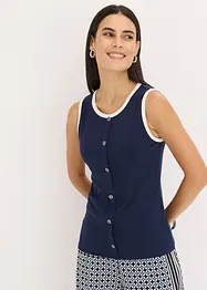 Jersey tanktop met contrasterende boorden, bonprix