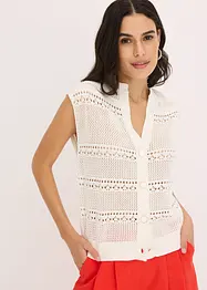 Ajour vest met korte mouwen, bonprix