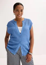 Ajour vest met korte mouwen, bonprix