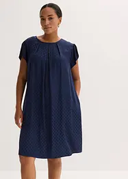 Jaquard jurk met elegante plooien, bonprix