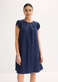 Jaquard jurk met elegante plooien, bonprix
