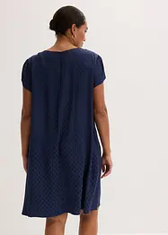 Jaquard jurk met elegante plooien, bonprix