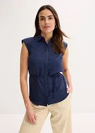 Satijnen blouse met striklint, bonprix