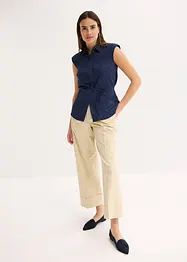 Satijnen blouse met striklint, bonprix