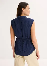 Satijnen blouse met striklint, bonprix