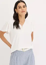 Shirt van viscose met knopen, bonprix