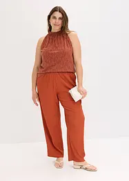 Jersey broek van crèpe, bonprix