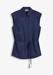 Satijnen blouse met striklint, bonprix