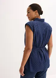 Satijnen blouse met striklint, bonprix