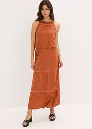 Maxi jurk met gehaakte inzetstukken, bonprix