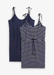 Jersey jurk van katoen (set van 2), bonprix