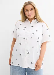 Blouse van mousseline met korte mouwen, bonprix