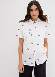 Blouse van mousseline met korte mouwen, bonprix