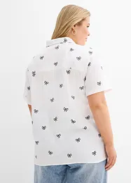 Blouse van mousseline met korte mouwen, bonprix