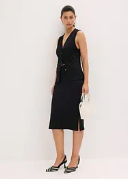 Geribde jersey rok, bonprix