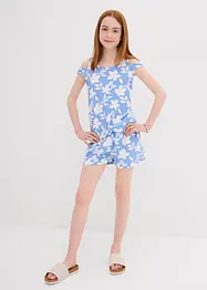 Jersey top en korte broek (2-dlg. set) van biologisch katoen, bonprix