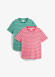 Zwangerschapsshirt / voedingsshirt (set van 2) van biologisch katoen, bonprix