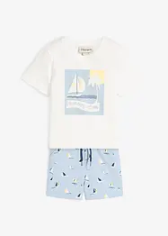 T-shirt en korte broek van biologisch katoen (2-dlg. set), bonprix