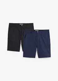 Stretch chino bermuda, regular fit (set van 2), bonprix