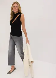 Gebreide top met cut-outs, bonprix