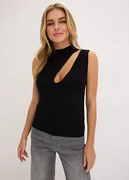 Gebreide top met cut-outs, bonprix