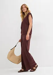 Palazzo broek in gebreide look, bonprix