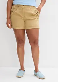 Twill short met hoge tailleband, bonprix