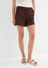 Twill short met hoge tailleband, bonprix