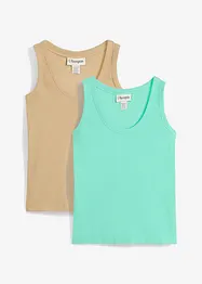 Tanktop met biologisch katoen (set van 2), bonprix