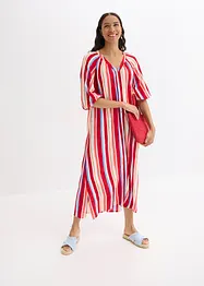 Gestreepte kaftan jurk van gestructureerde viscose, bonprix