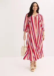Gestreepte kaftan jurk van gestructureerde viscose, bonprix