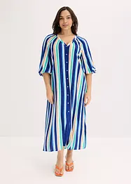 Gestreepte kaftan jurk van gestructureerde viscose, bonprix