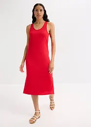 Midi jurk van zacht ribmateriaal, bonprix