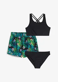 Bikini en bikinibroekje en short (3-dlg. set), bonprix