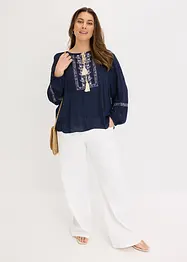 Oversized blouse met borduursel, bonprix