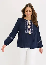 Oversized blouse met borduursel, bonprix