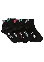 Sportsokken met tekstprint (5 paar), bonprix