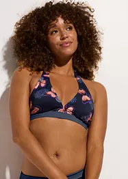 Halter bikinitop met gerecycled polyamide, bonprix