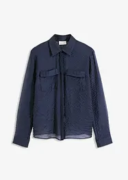 Transparante blouse met structuur, bonprix